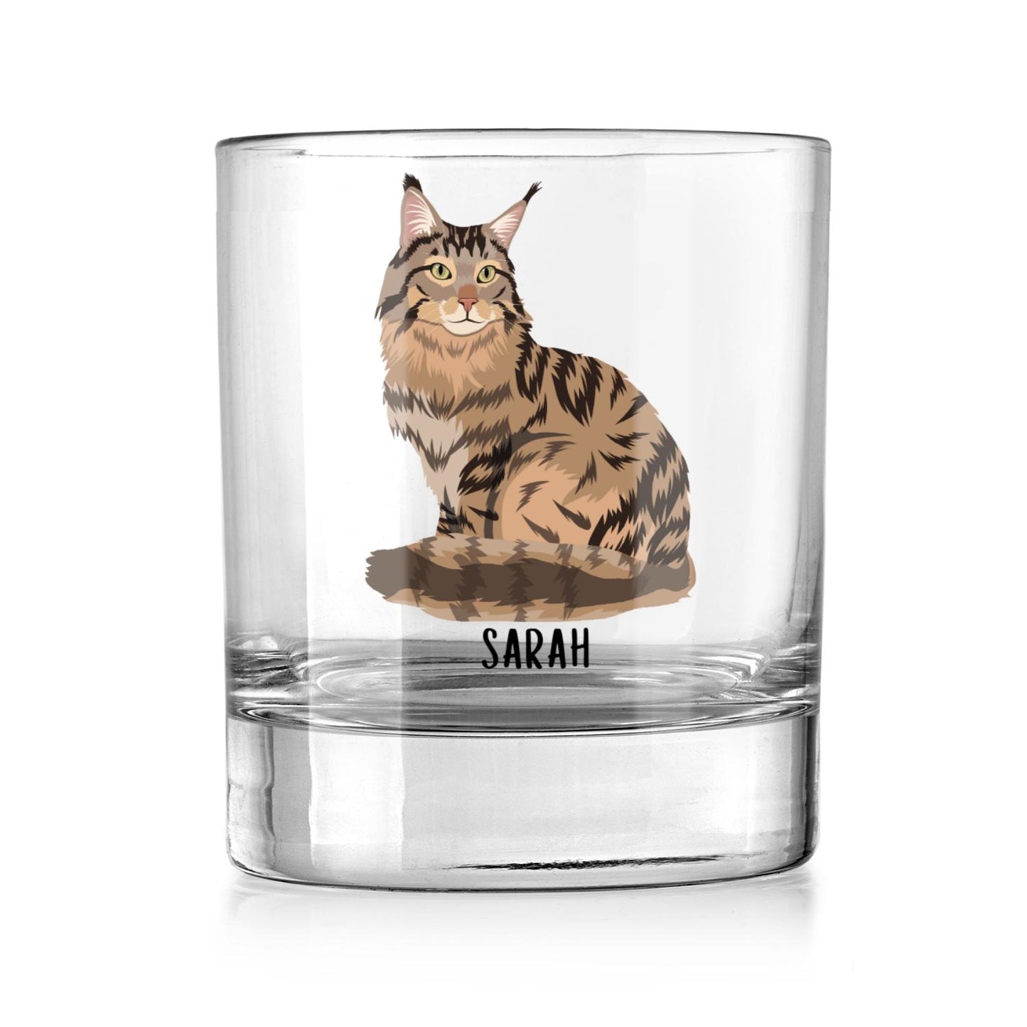 Maine Coon Cat Whiskey Glass, maine coon mom club, maine coon gift, cat lover owner Christmas gift, maincoon kitten shirt, wife birthday