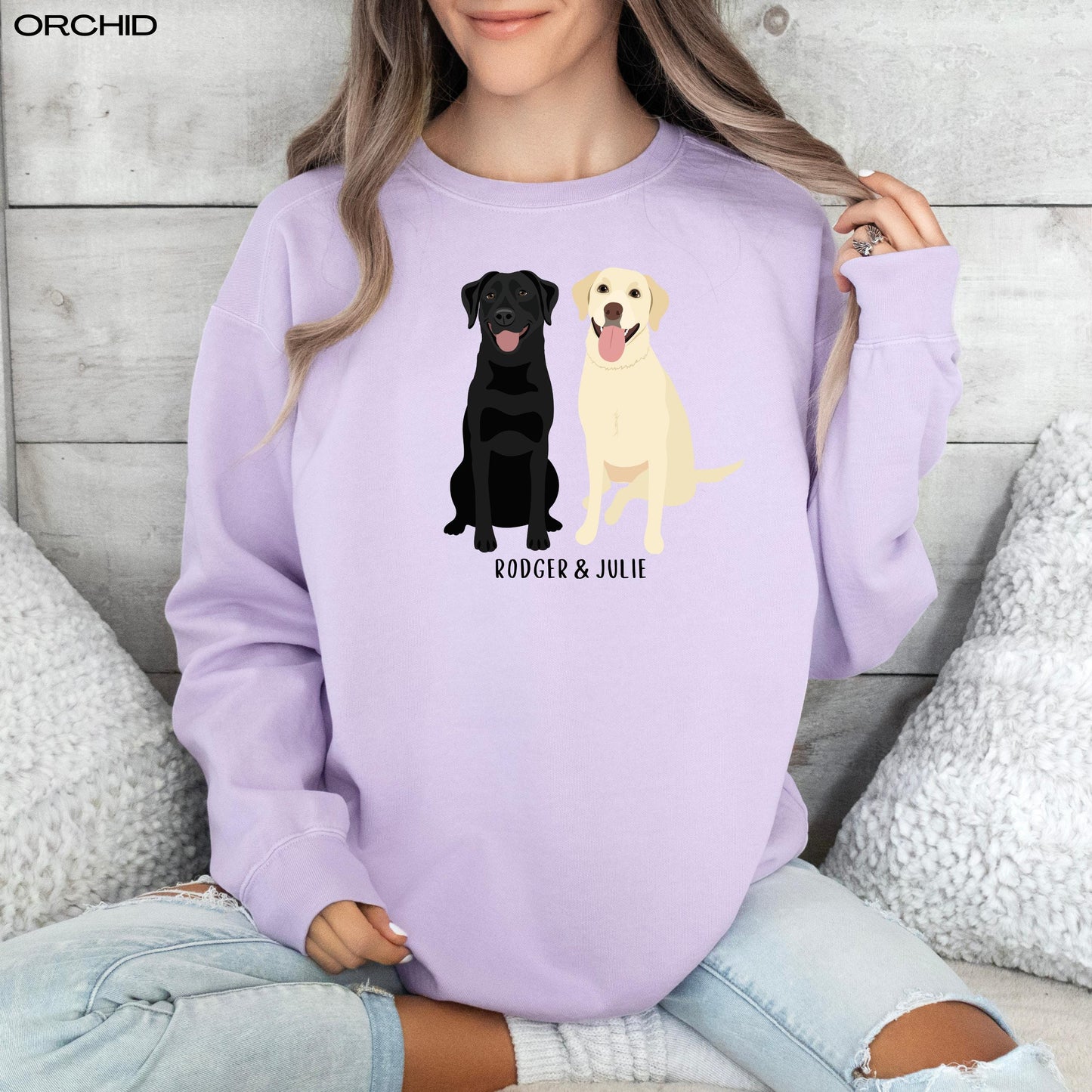 Personalized labrador retriever comfort colors sweatshirt