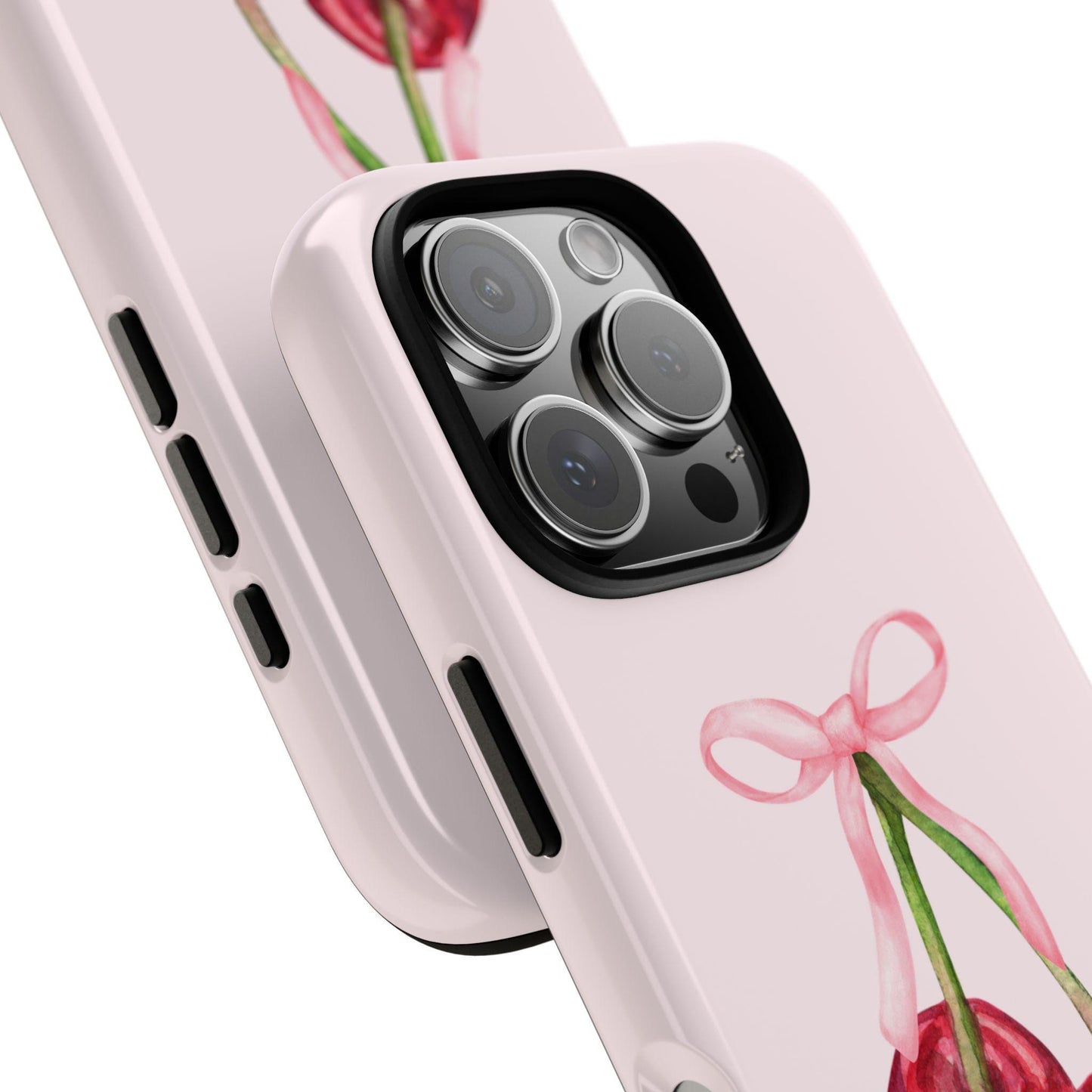 Coquette Cherry Bow Have a Lovely Day Phone Case, for iPhone, Android, Google Pixel, y2k aesthetic, gift for her, sister birthday gift