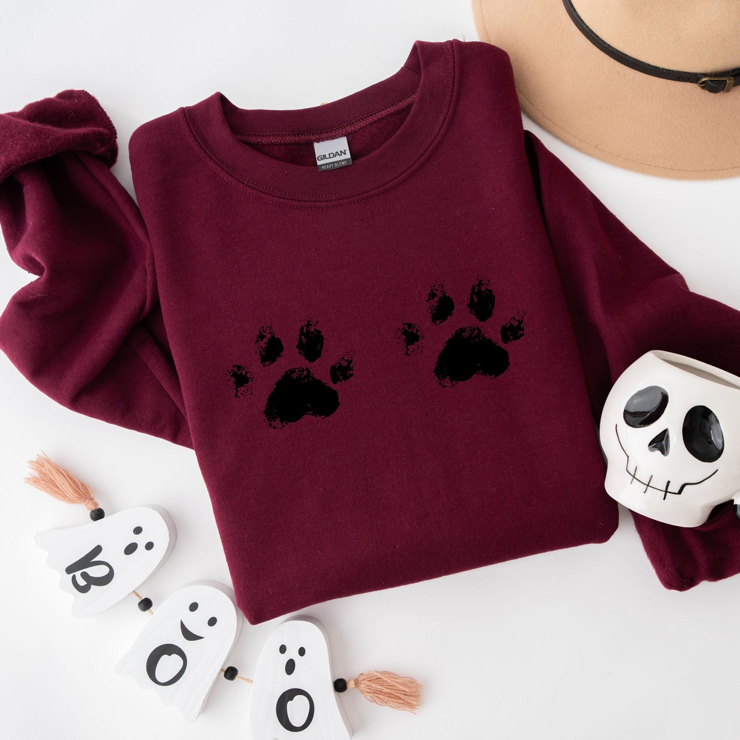 Retro Dog Paws Sweatshirt, dog owner shirt, dog lover sweater gift, dachshund shirt, corgi crewneck, pomeranian gift, sister birthday gift