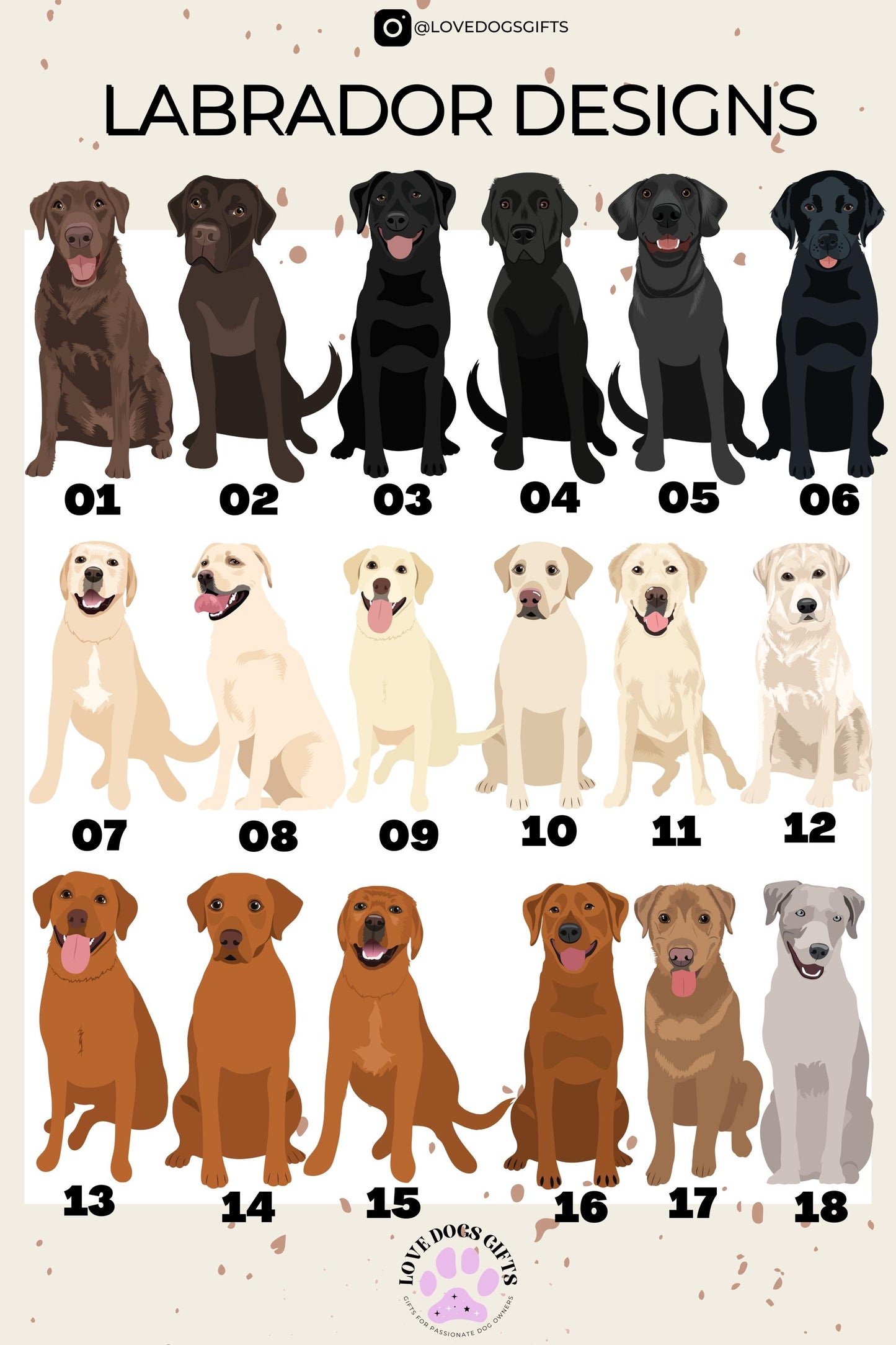 Mix & Match Dog Breed Cup, 16oz can glass with lid and straw, goldendoodle, labrador retriever, doberman, german shepherd, golden retriever
