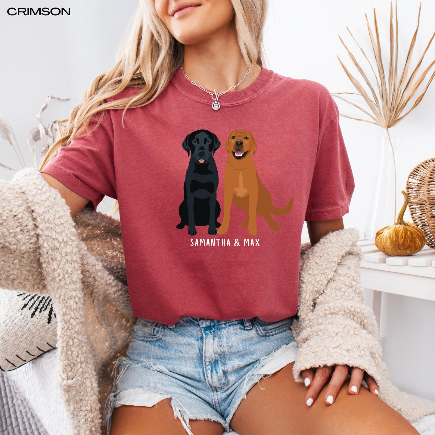 Personalized Labrador Retriever Shirt, Christmas Labrador gift, lab shirt, dog sweater, dog mom gift for her, girlfriend pet mom t-shirt