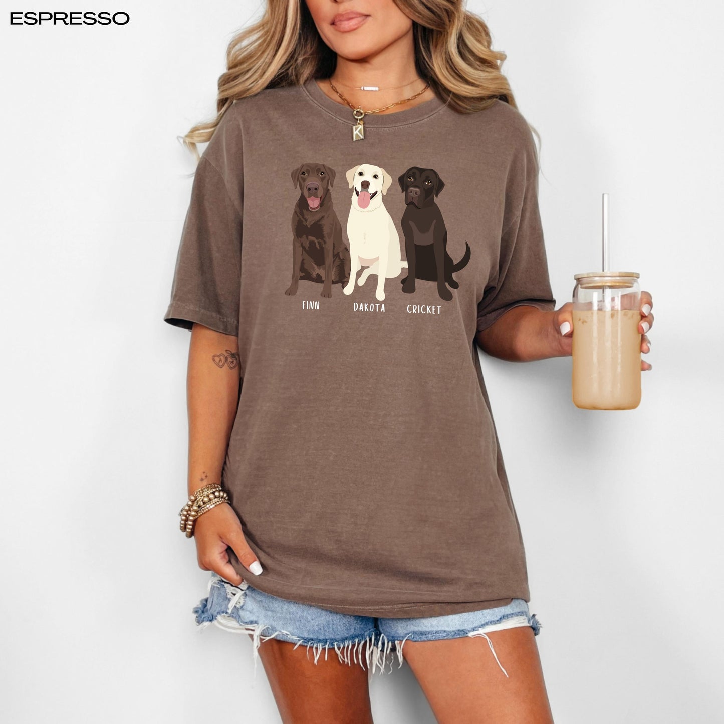 Personalized Labrador Retriever Shirt, Christmas Labrador gift, lab shirt, dog sweater, dog mom gift for her, girlfriend pet mom t-shirt