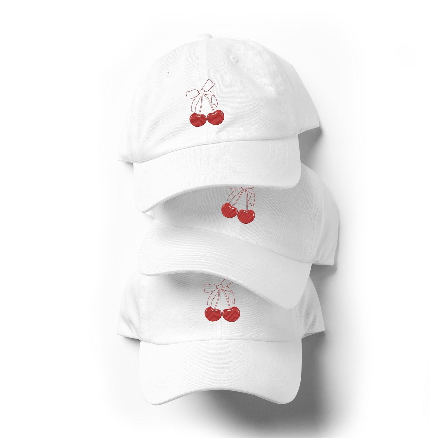 Embroidered Coquette Cherry Hat