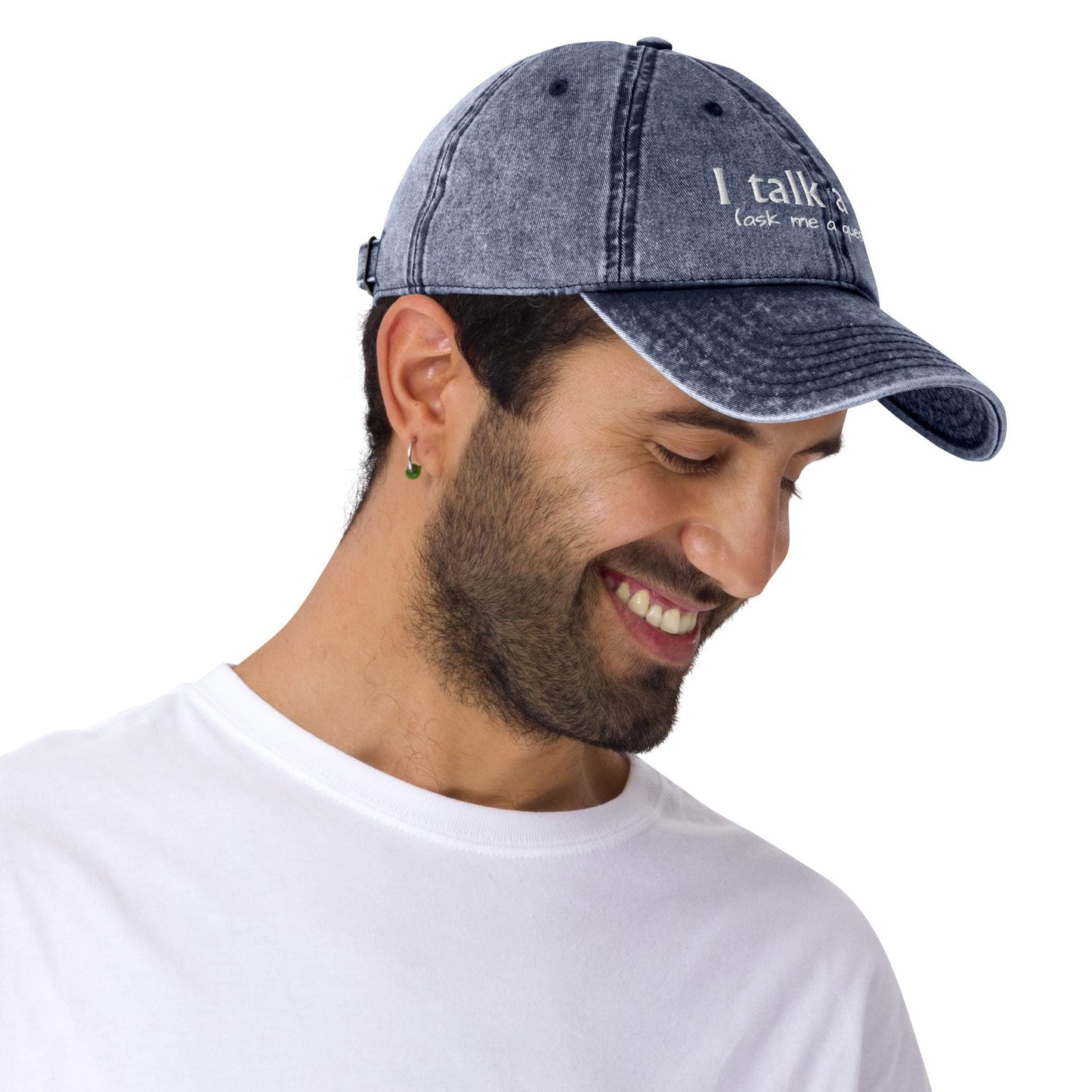 Embroidered I Talk A Lot Ask Me A Question Hat, girlfriend valentines hat, gift for her, wife birthday gift, summer festival, extrovert hat