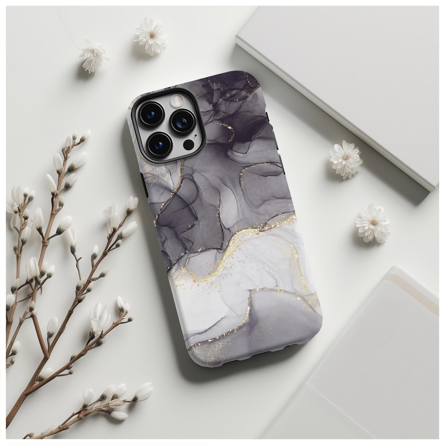 Sophisticated Black phone case for iPhone, for Samsung, for Google Pixel