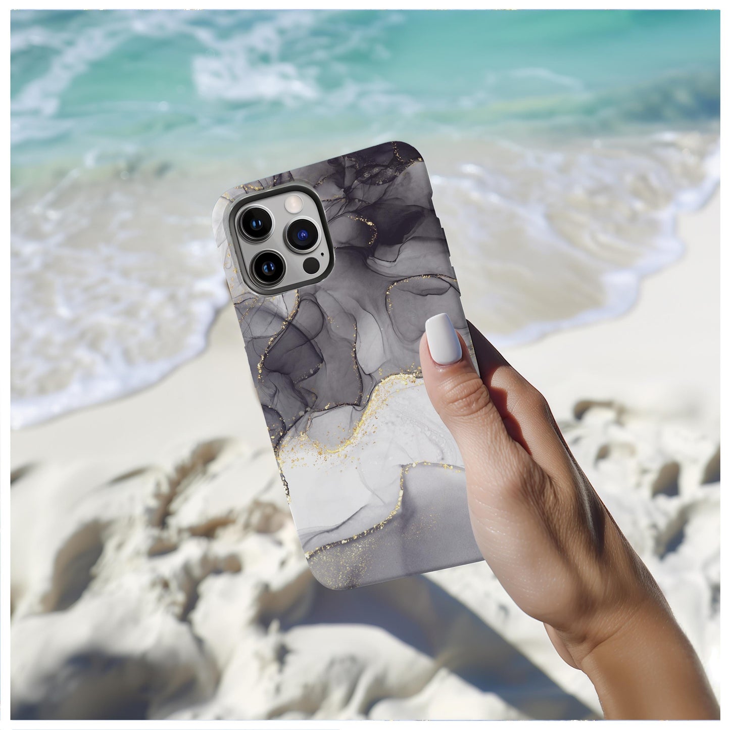 Sophisticated Black Phone Case for iPhone, for Samsung, for Google Pixel, girlie gift for her, girlfriend Valentine, wife birthday gift