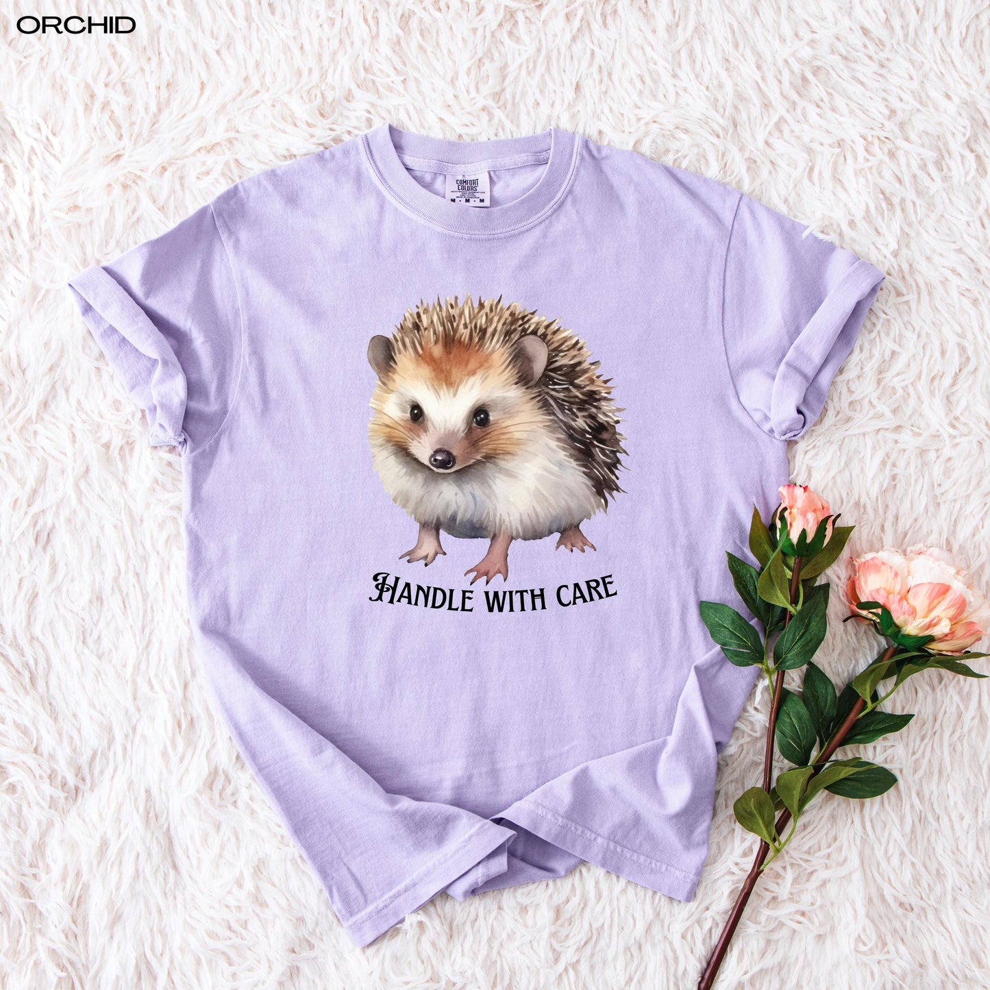 Hedgehog Handle With Care Shirt, mom gift, wife anniversary gift, cottagecore sweater, fairycore, best friend birthday gift, complicated tee