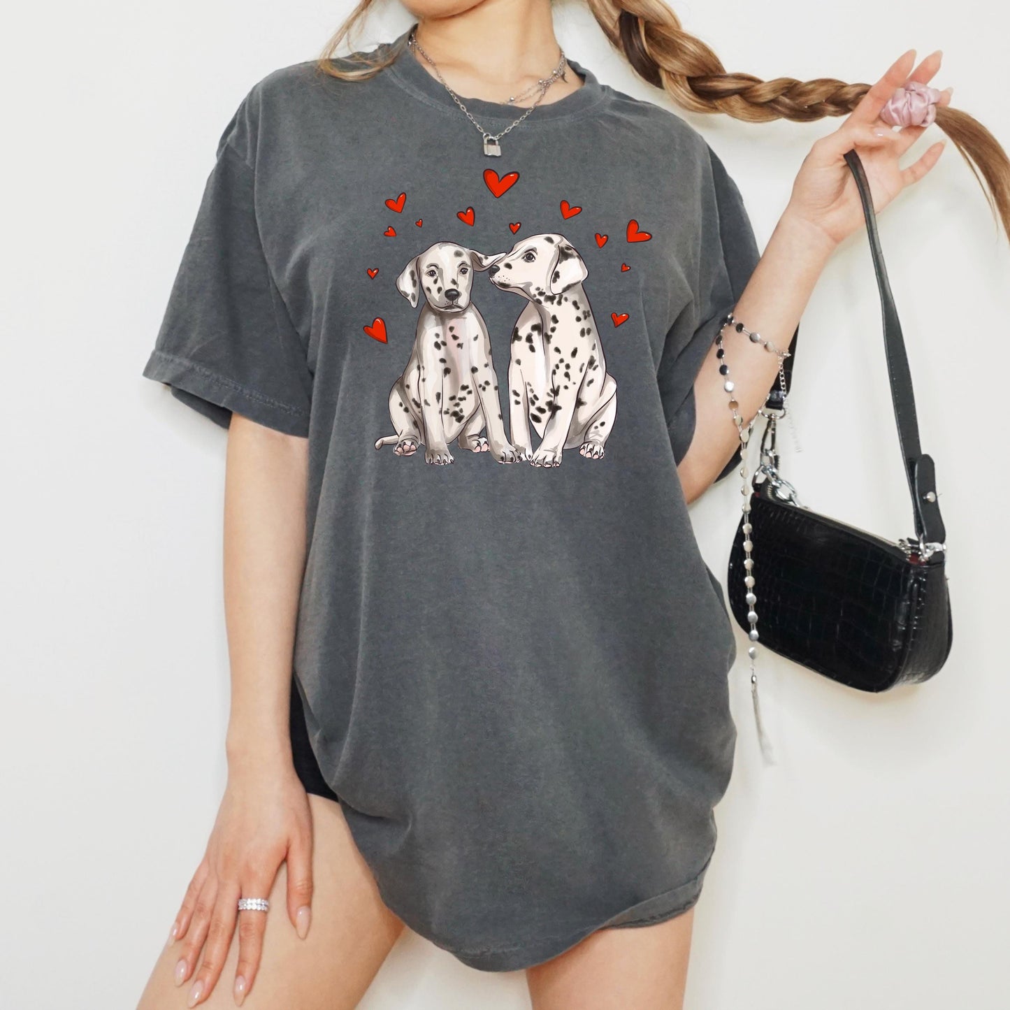 Dalmatian Valentines Day Shirt, dalmatian gifts, dalmatian puppy dog tee, vday girlfriend gift for her, friend birthday gift, dalmatian mom