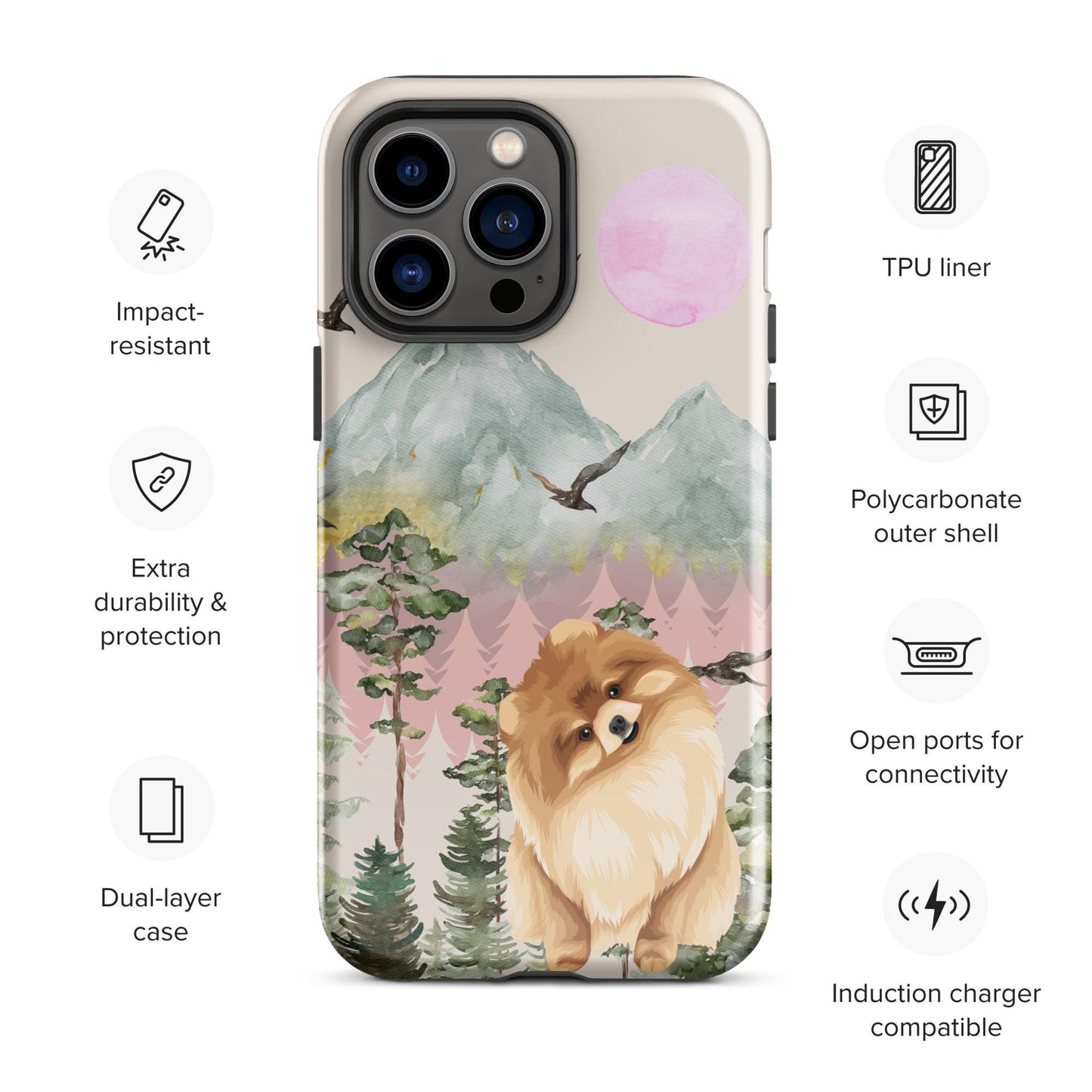 Pomeranian Dog Phone Case, pom gift, spitz gift, pomeranian mama phone cover, best friend birthday gift, gift for her, wife anniversary gift
