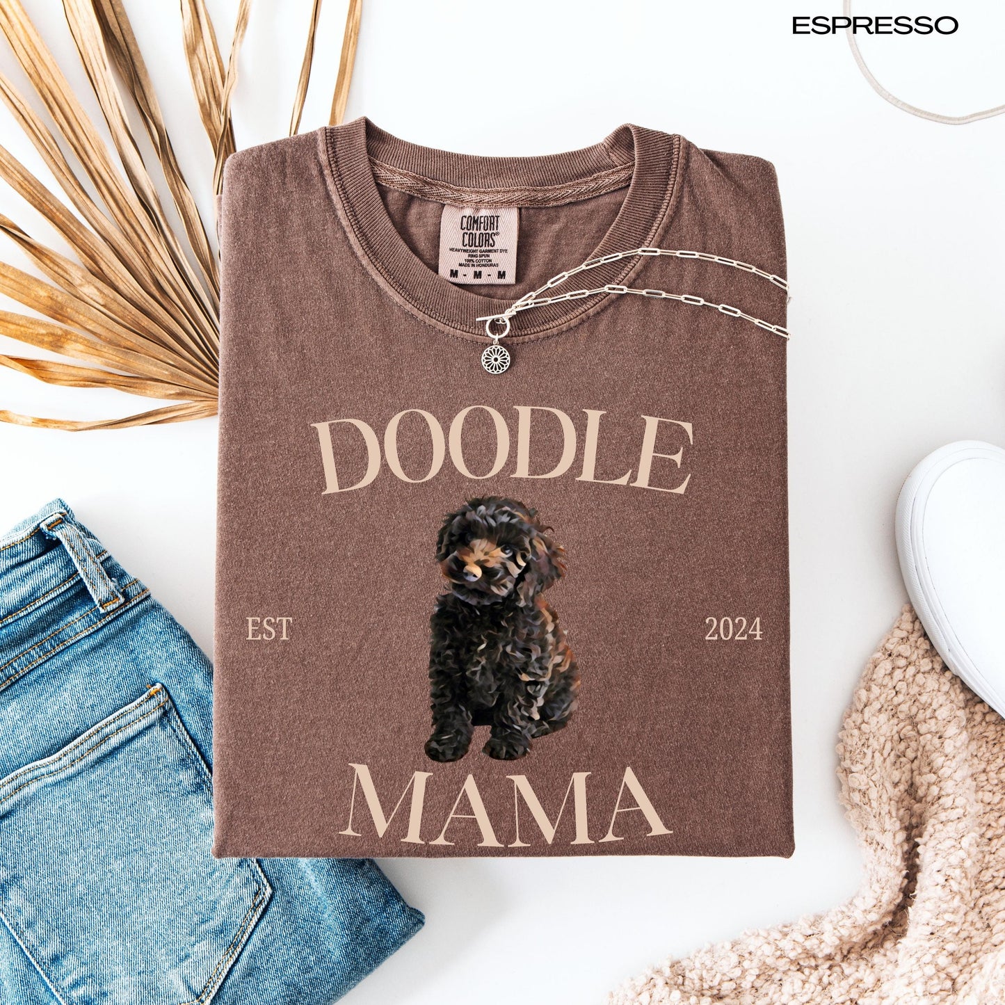 Doodle Puppy Mama Shirt, girlfriend vday gift, red doodle valentine sweatshirt, dog mom sweater, pet mom gift, black goldendoodle