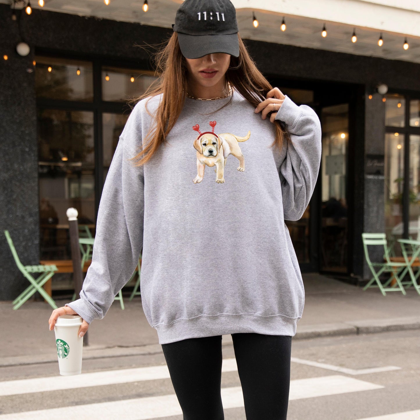 Labrador Puppy Valentine Sweatshirt, labrador dog gift, girlfriend vday gift, labrador mama shirt, puppy mom sweater, puppy shower gift
