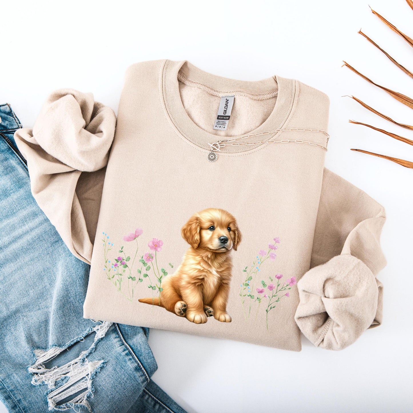 Golden Retriever Puppy Shirt, golden dog gift, girlfriend birthday gift, golden mama sweatshirt, puppy mom sweater, golden puppy shower gift