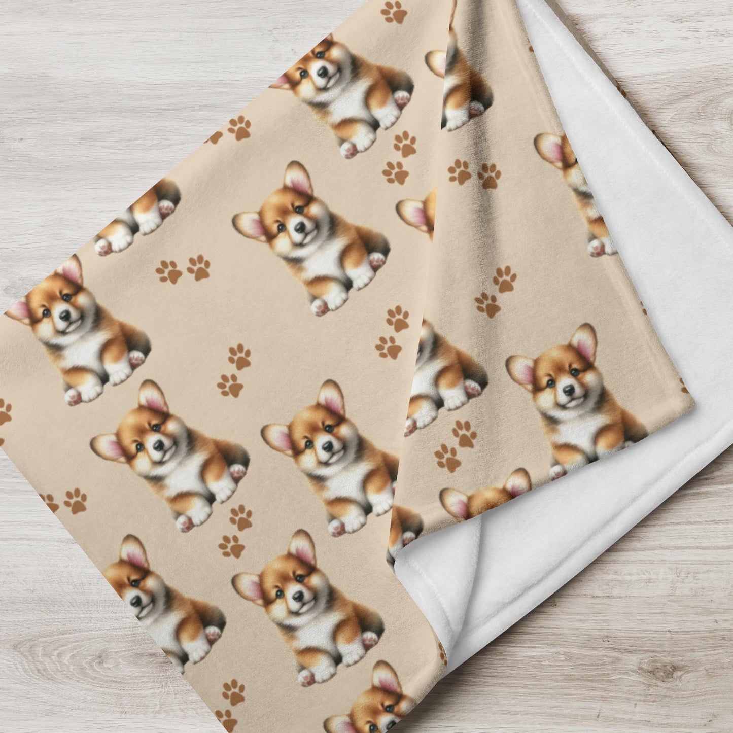 Welsh Corgi puppy blanket