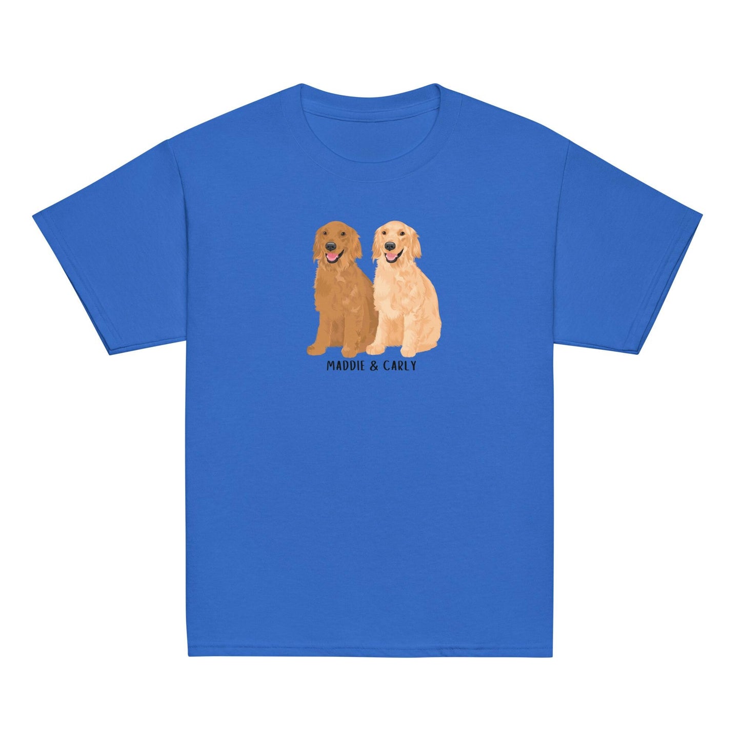 Youth Golden Retriever shirt, personalized golden lover shirt, niece birthday gift, grandson gift, first grade school shirt, young adult tee