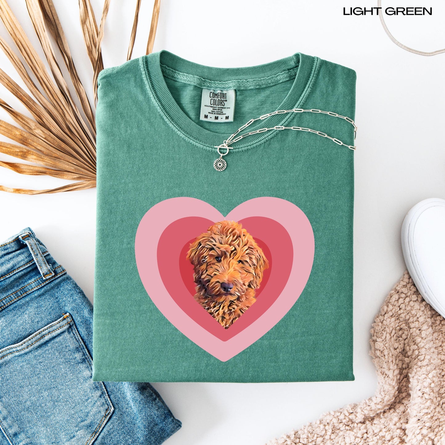 Love Red Golden Doodle Shirt, Valentine doodle mom gift, pet mom sweatshirt, gift for her, best friend birthday gift, red doodle gift