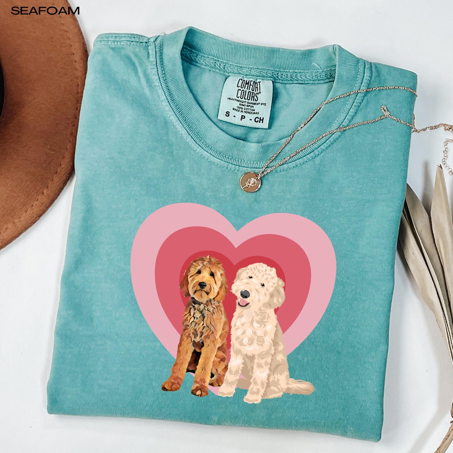 Retro Heart Doodle Shirt, girlfriend valentines day tee, golden doodle gifts, pet mom birthday gift for her, doodle mama sweat, bernedoodle