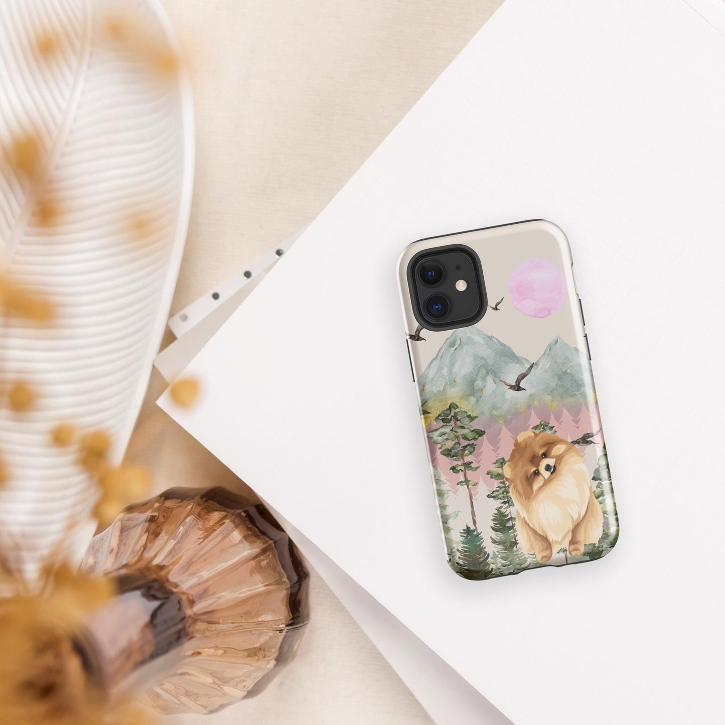 Pomeranian Dog Phone Case, pom gift, spitz gift, pomeranian mama phone cover, best friend birthday gift, gift for her, wife anniversary gift