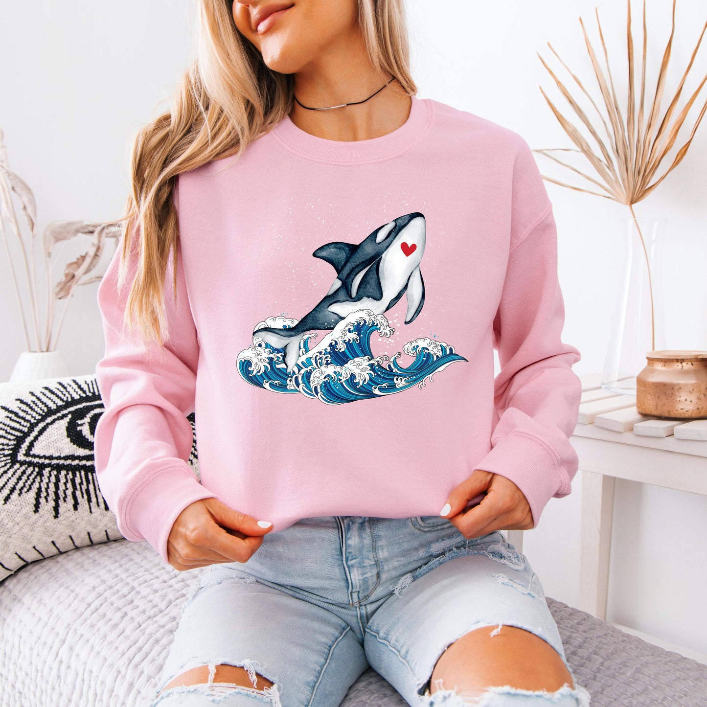Orca Whale Surfing The Wave Shirt, orca hoodie, coconut girl gift, beach bum sweatshirt, ocean style tee, sea animal shirt, colege girl gift