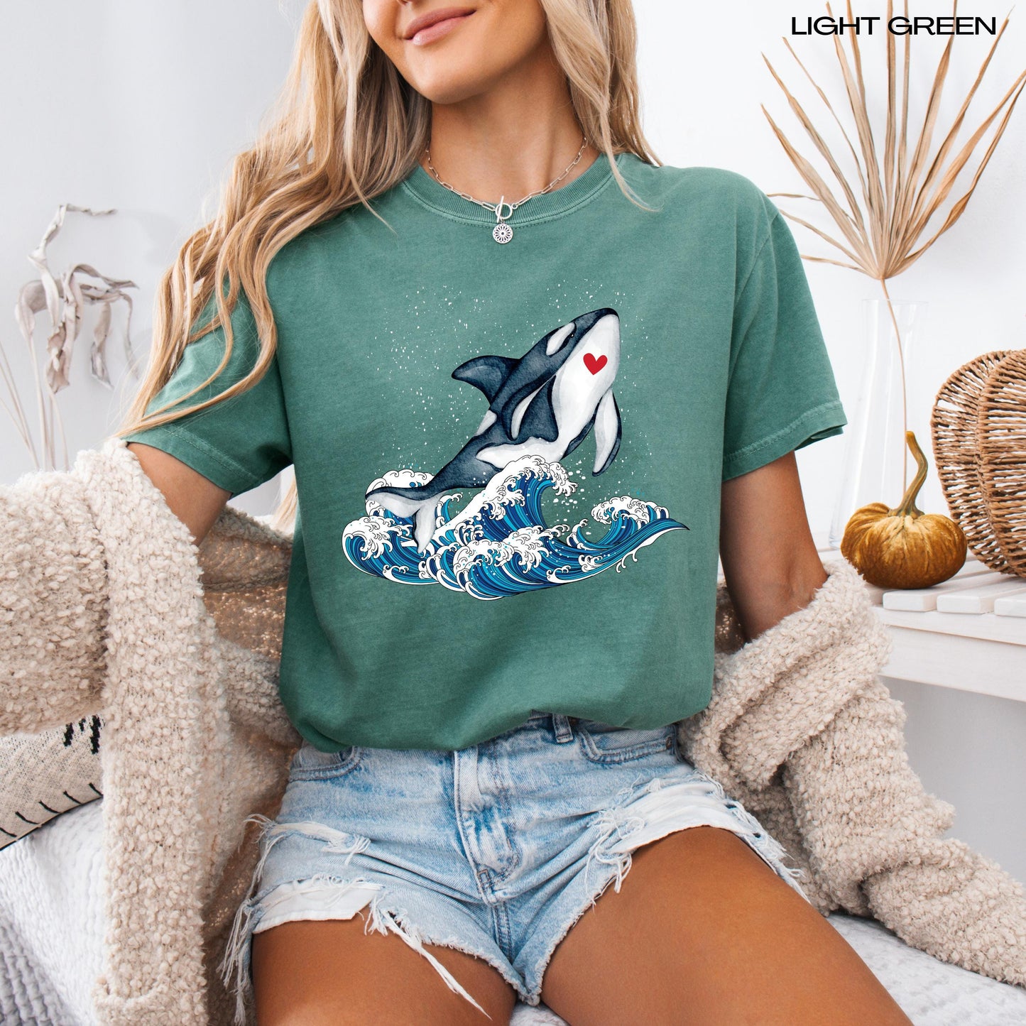 Orca Whale Surfing The Wave Shirt, orca hoodie, coconut girl gift, beach bum sweatshirt, ocean style tee, sea animal shirt, colege girl gift
