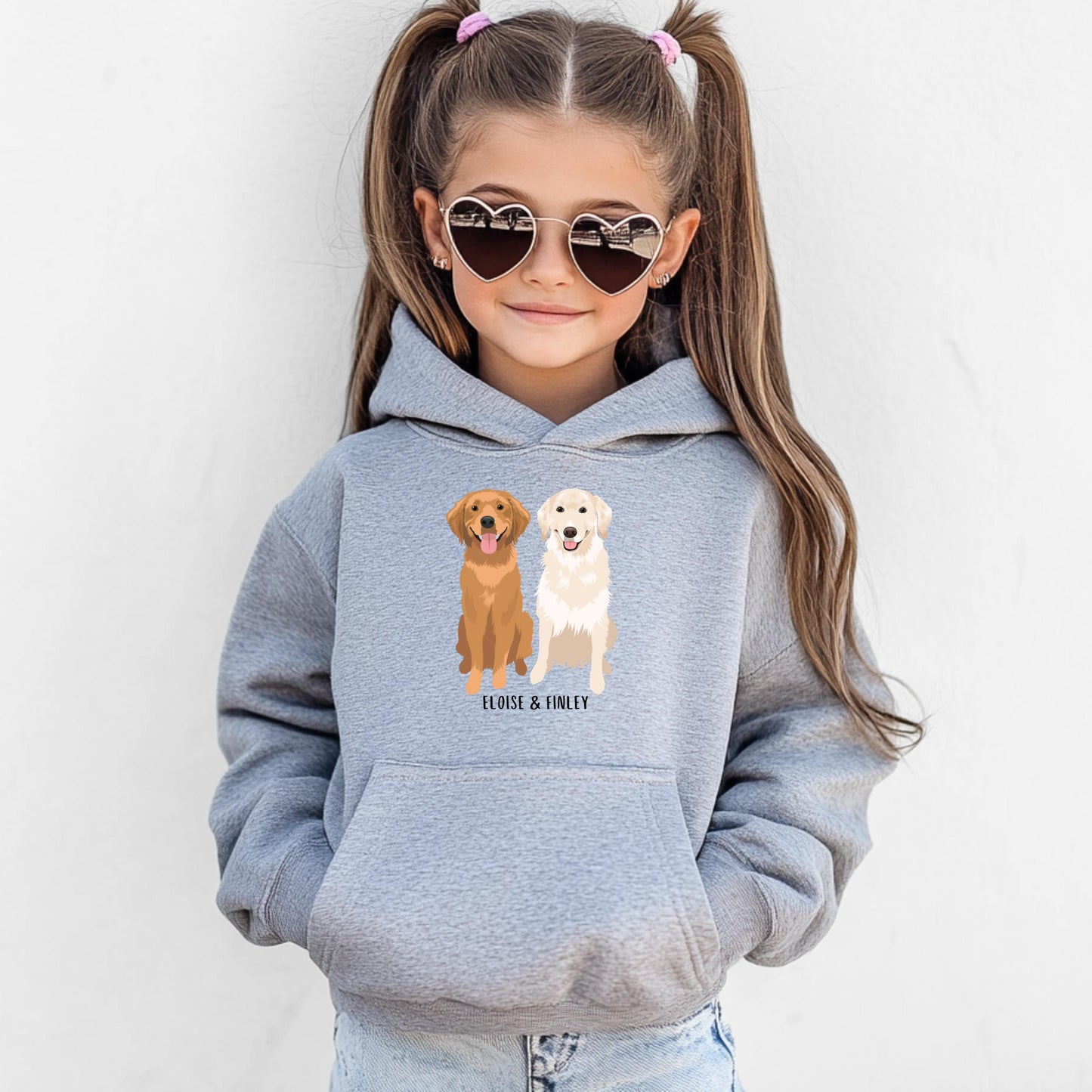 Youth Golden Retriever Hoodie, boy golden dog gift, golden puppy sweatshirt, lab mom gift, girl golden shirt, niece birthday shirt