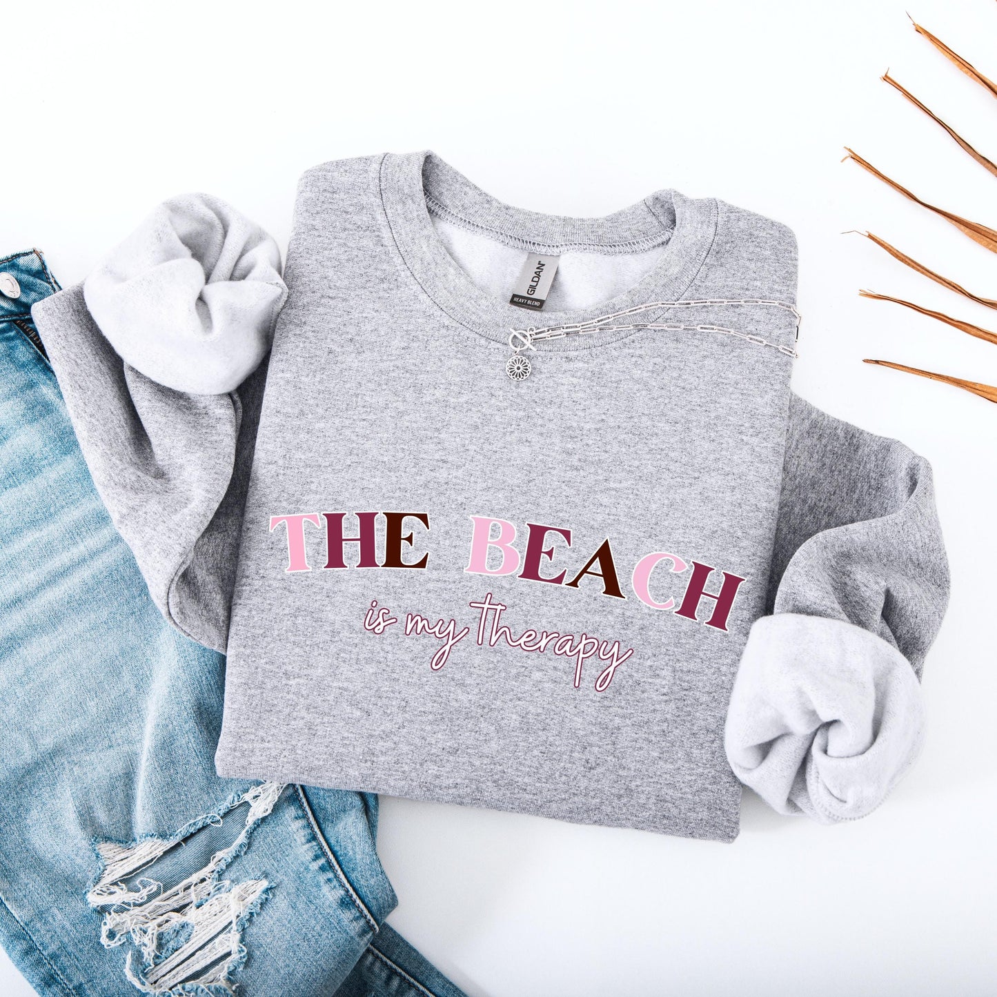 The Beach Is My Therapy Sweatshirt, beach hoodie, coconut girl gift, beach bum shirt, ocean style tee, sea animal shirt, college girl gift