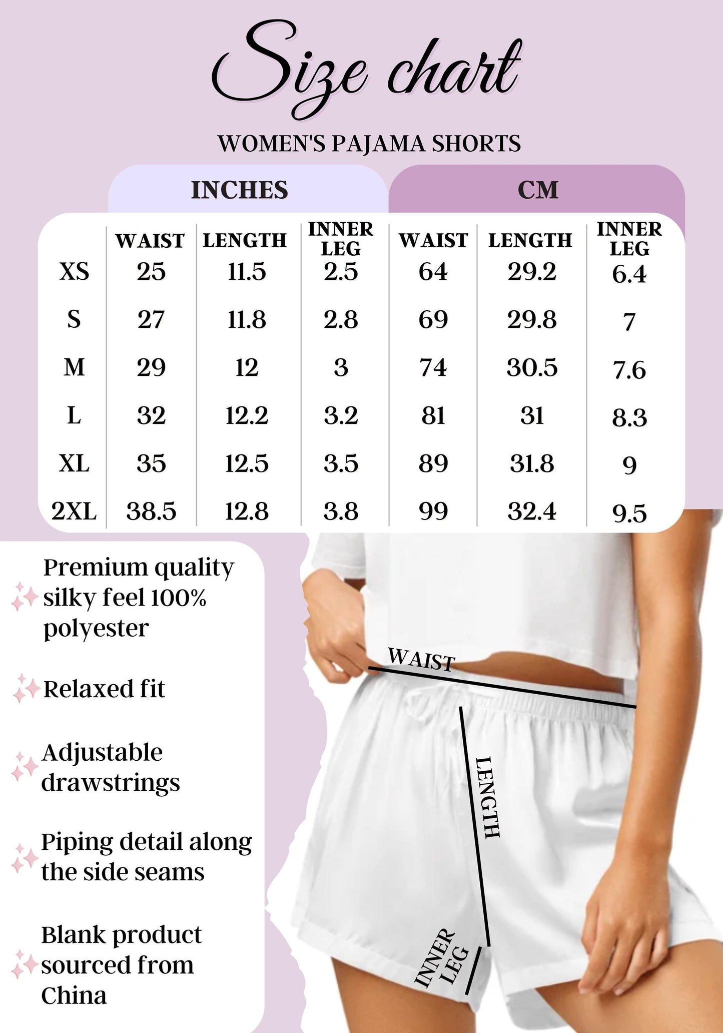 Hungarian Vizsla Dog Pajama Shorts for Women, hungarian vizsla gift, dog mom pjs, mother, Easter gift for her, loungewear, sleepwear shorts