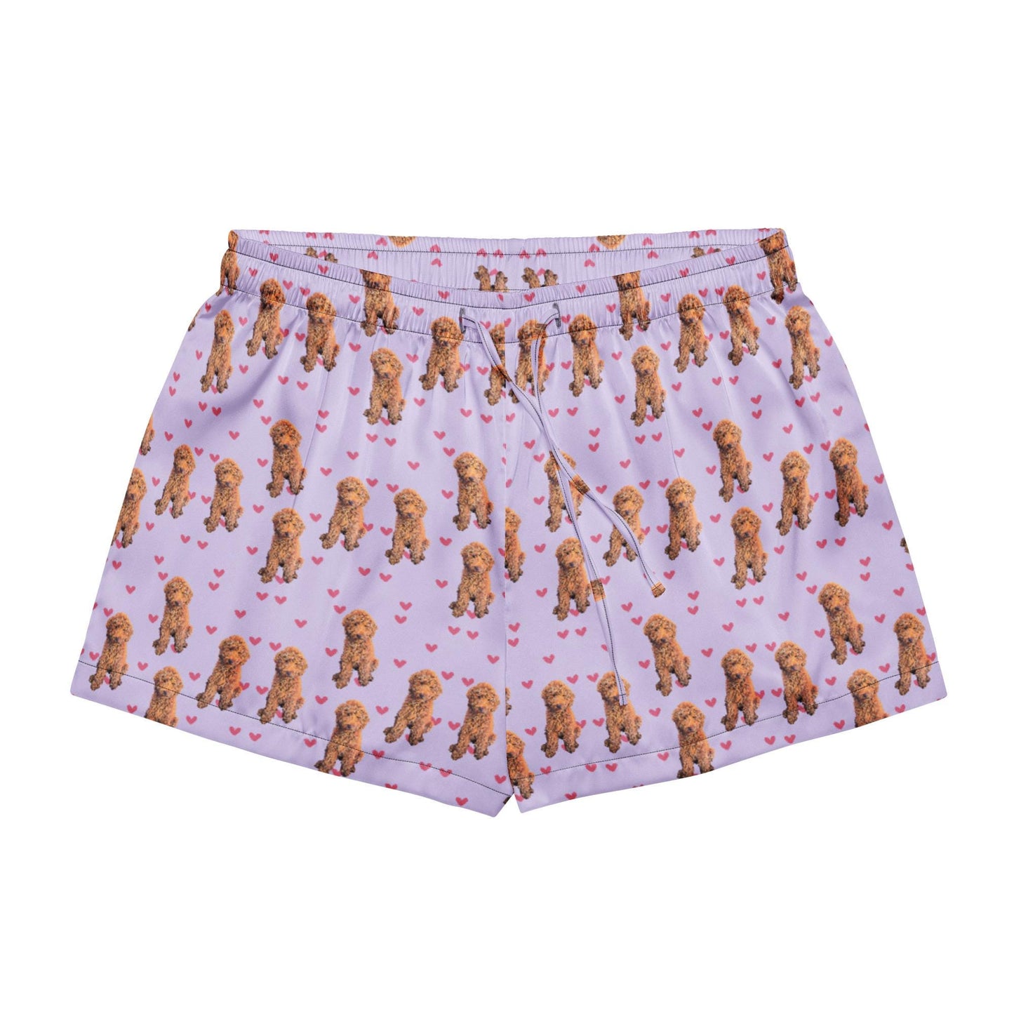 Red Golden Doodle Pajama Shorts for Women, doodle gift, dog mom pjs, dog mother, Easter gift for her, loungewear, sleepwear doodle pupy gift