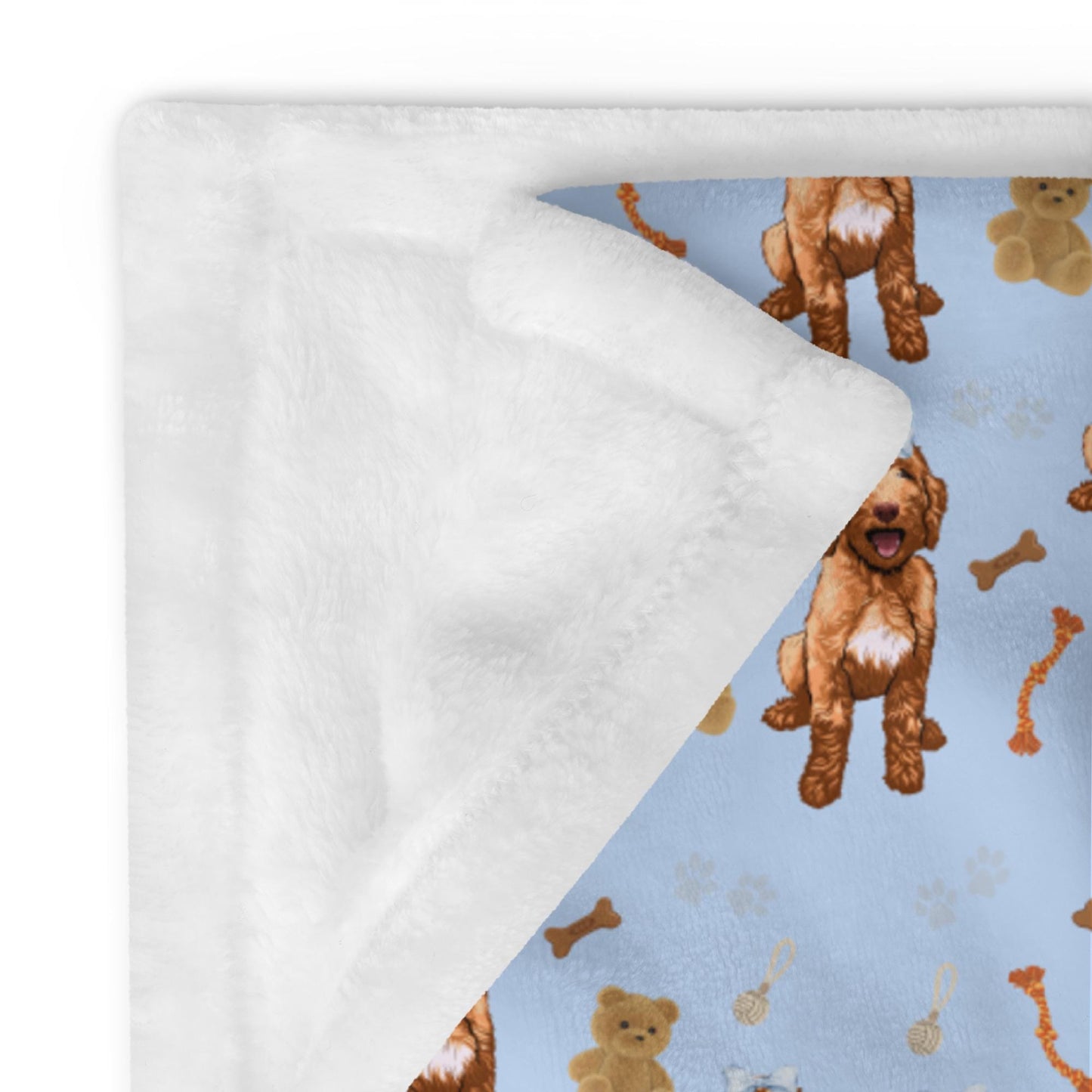 Goldendoodle Puppy Blanket, pink bow doodle mama gift, puppy shower blanket, pregnancy gift, girfriend gift, goldendoodle gift, gift for her