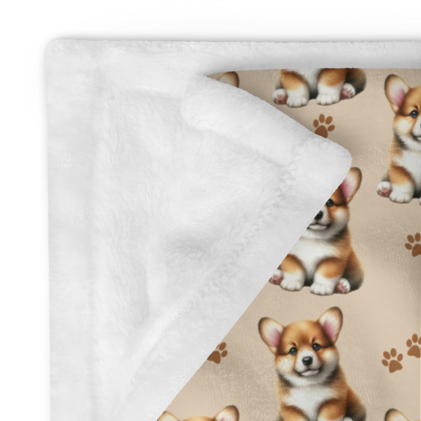 Welsh Corgi Puppy Blanket, corgi mama gift, puppy shower blanket, baby shower, girfriend gift, corgi dog, gift for her, herding dog throw