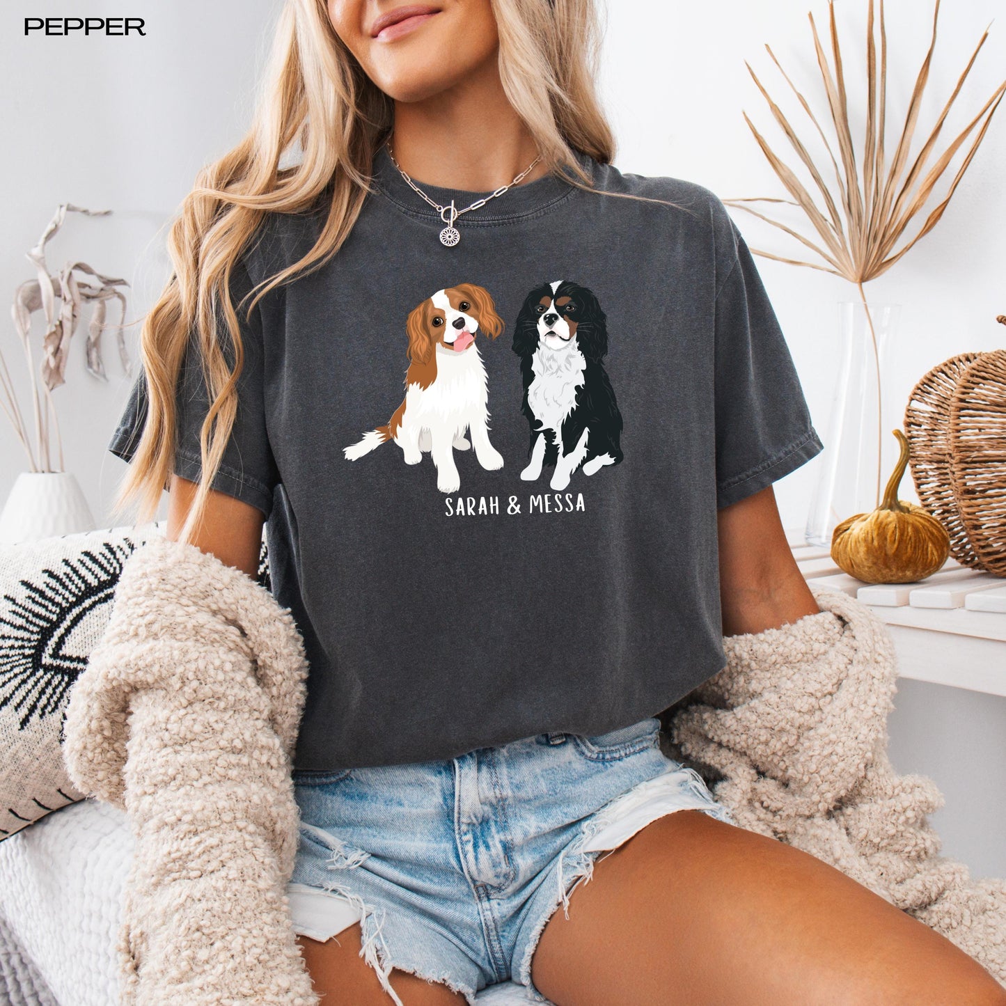 Personalized King Charles Cavalier Dog Shirt, mama king spaniel dog gift, easter gift for her, spaniel husband gift, grandma birthday gift