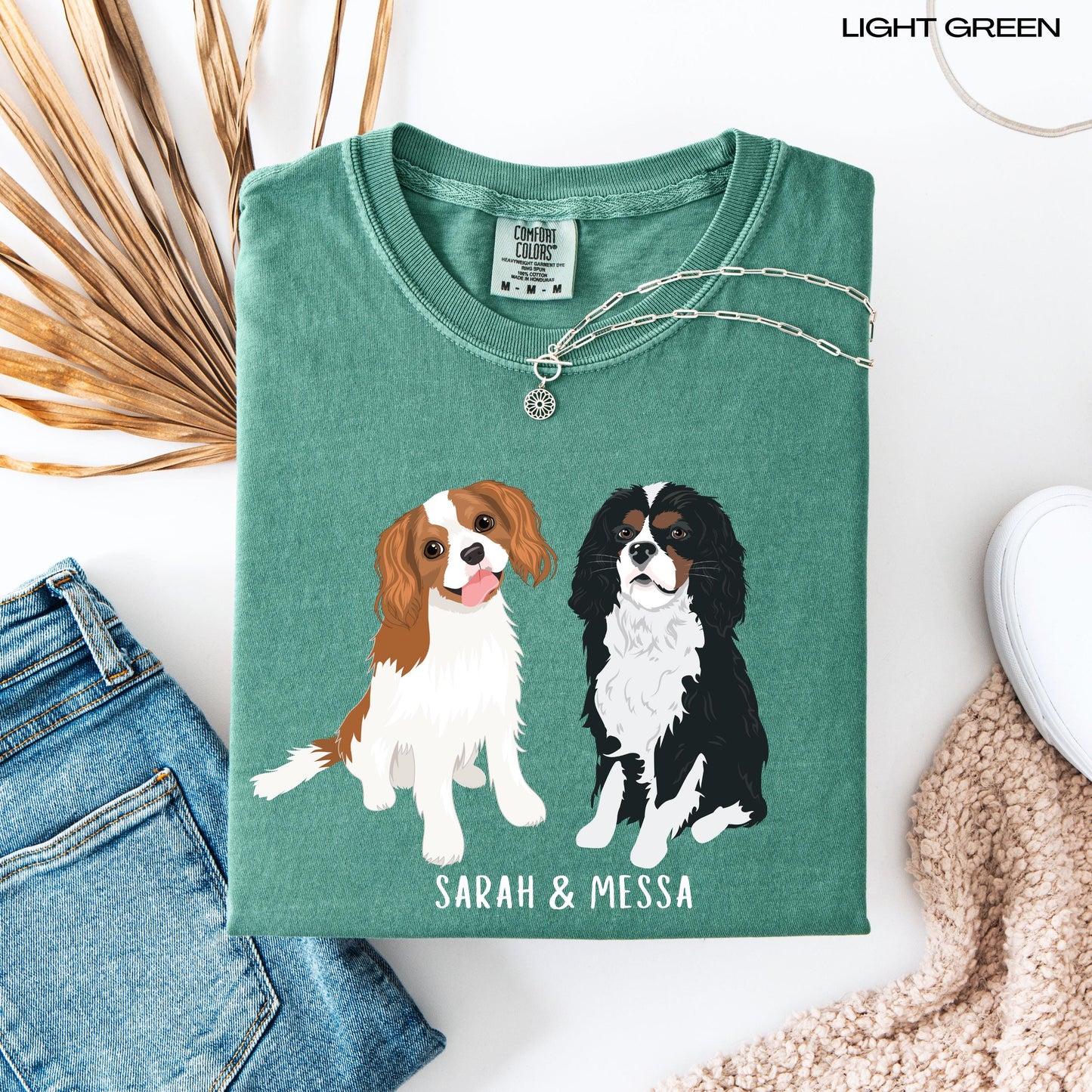 Personalized King Charles Cavalier Dog Shirt, mama king spaniel dog gift, easter gift for her, spaniel husband gift, grandma birthday gift