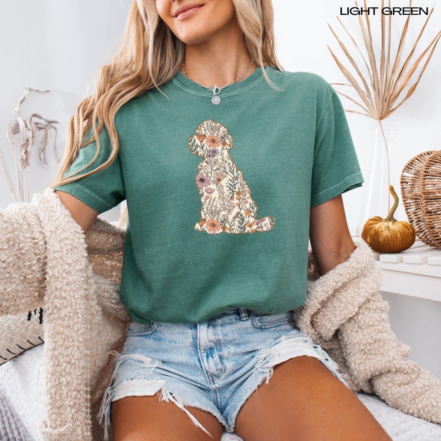 Floral Wildflower Golden Doodle Dog Shirt, doodle mom gift, dog mama sweatshirt, summer gift for her, doodle breeder, cutecore, grandma gift