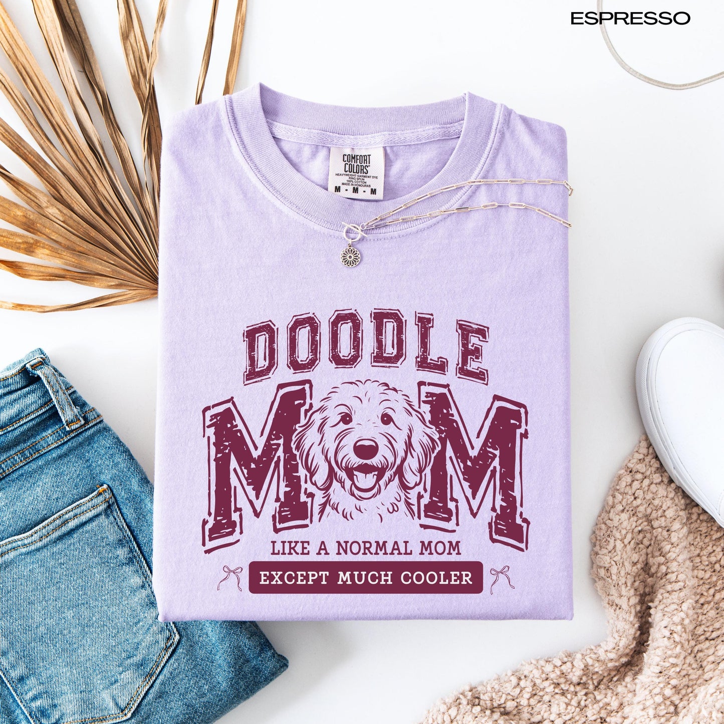 Cool Doodle Mom Shirt flat lay view