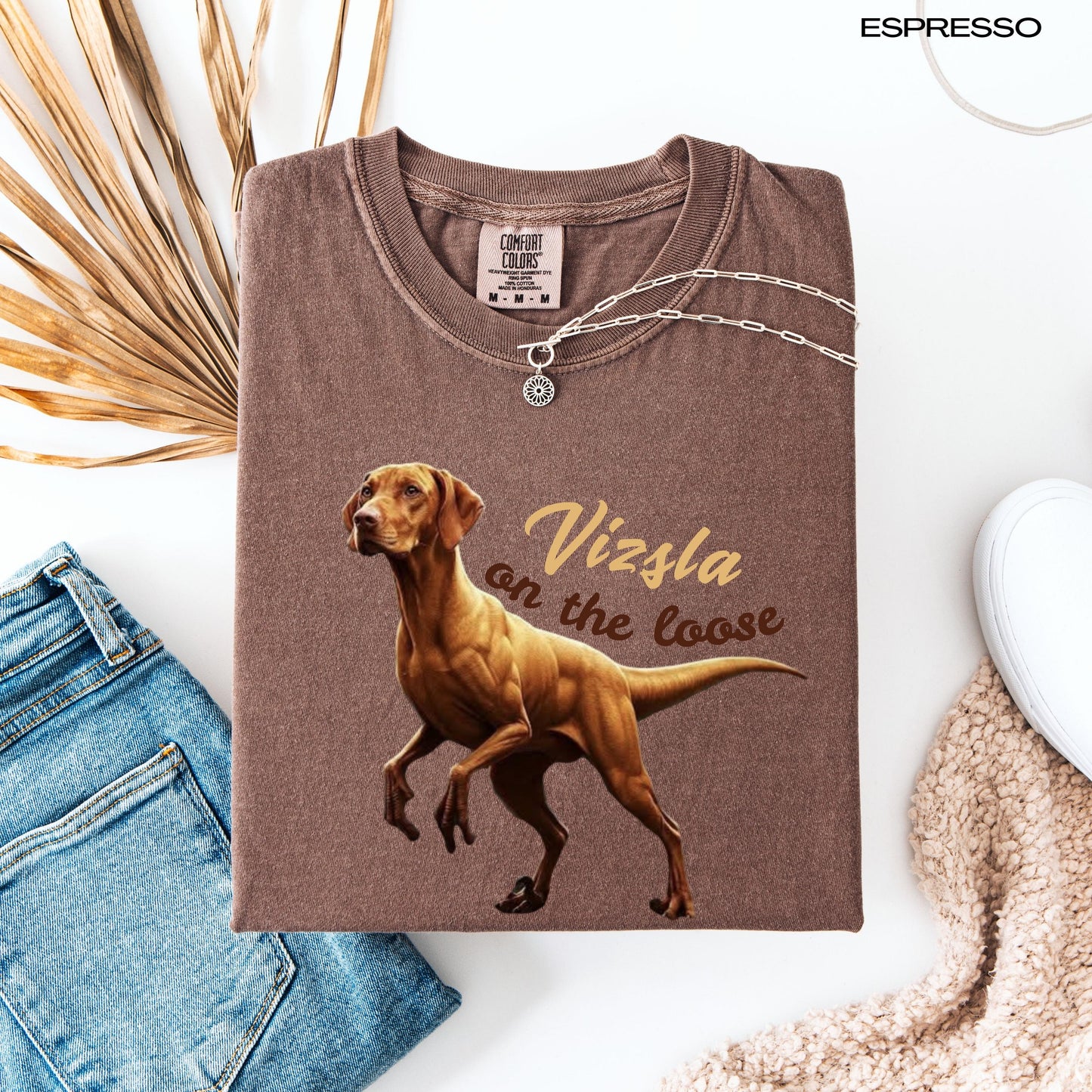 Vizsla Raptor On The Loose Shirt, vizsla mom sweatshirt, hungarian viszla gift, summer dog, pet mama gift, sister birthday gift, vizsla dad