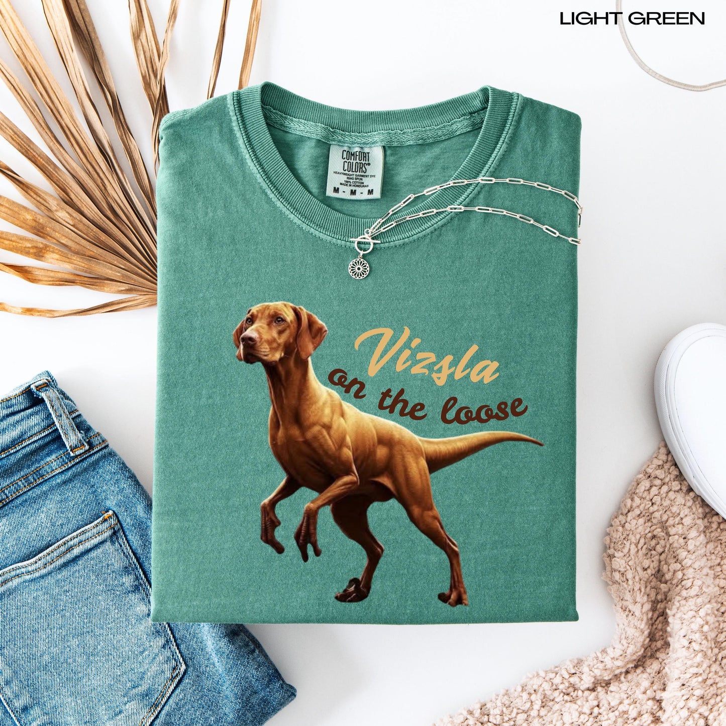 Vizsla Raptor On The Loose Shirt flatlay view