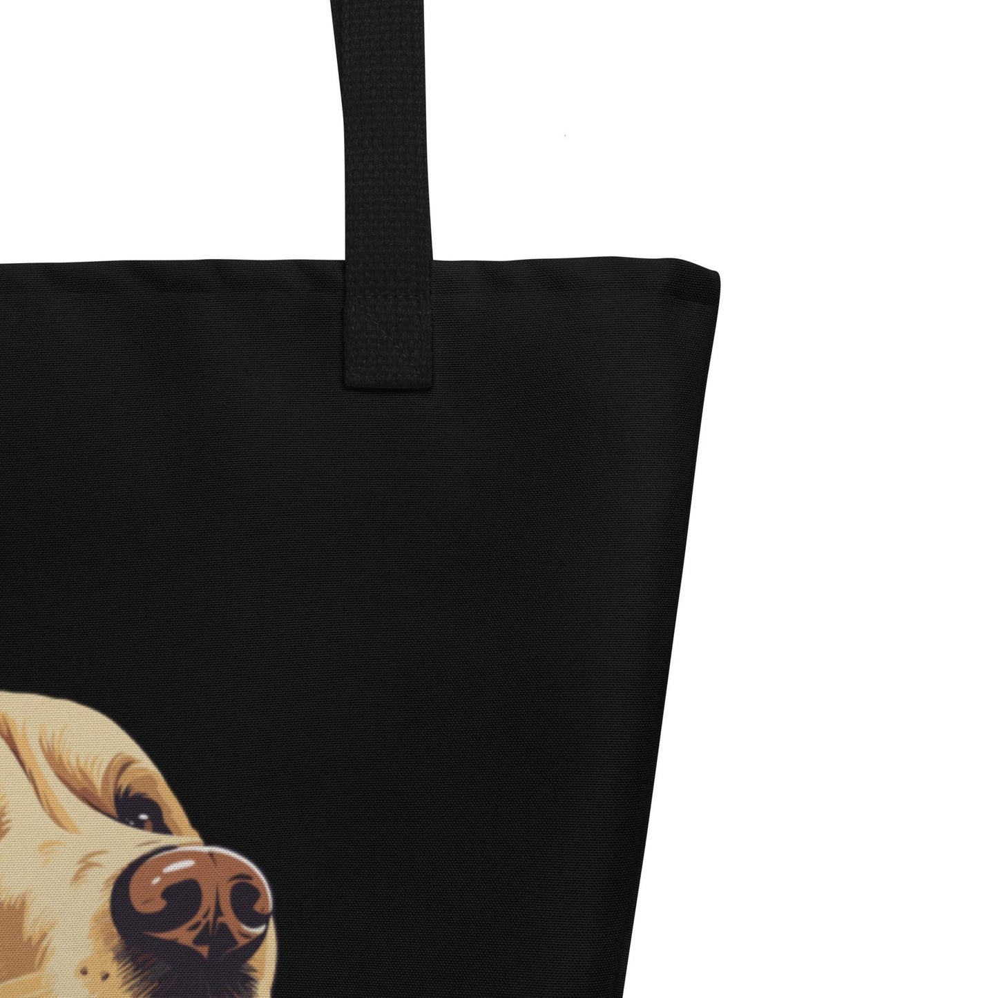 Details of the Life Is Golden Dog Mom Tote Bag
