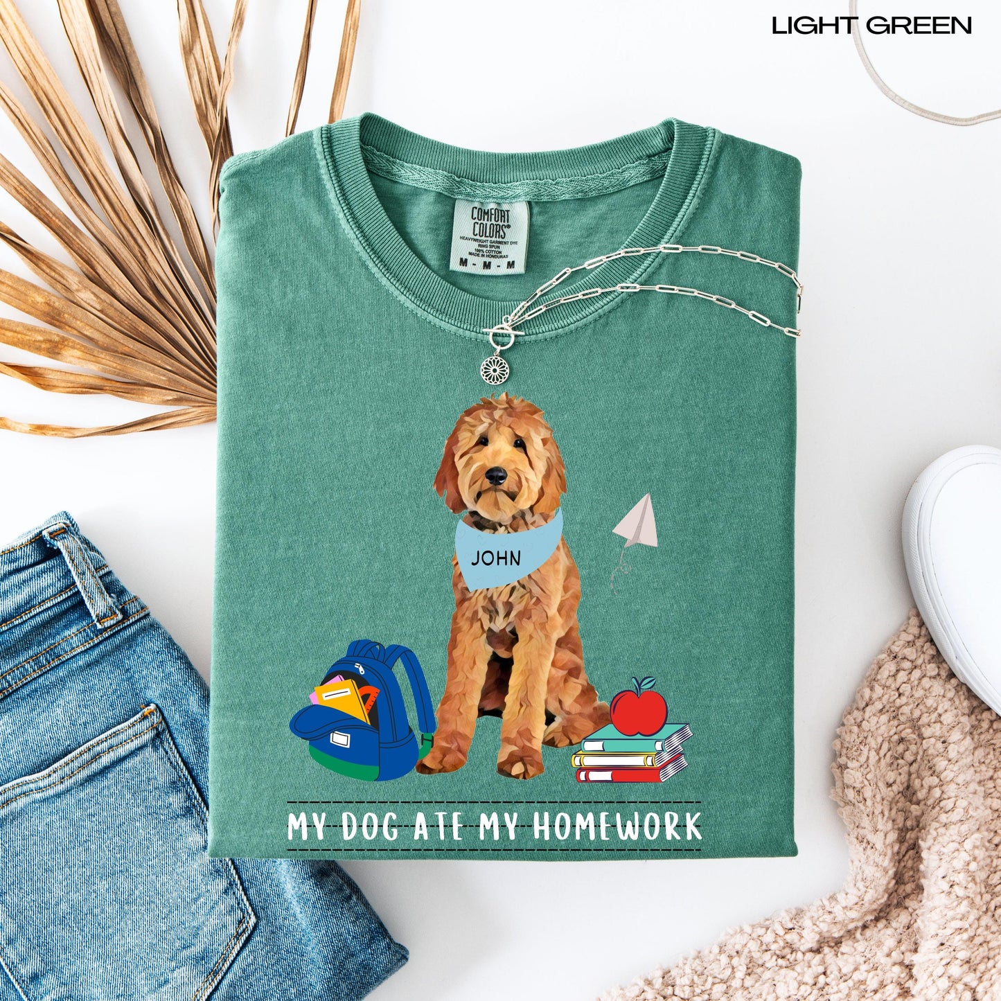 Goldendoodle Ate My Homework Shirt | Back To College Doodle Gift Sweatshirt