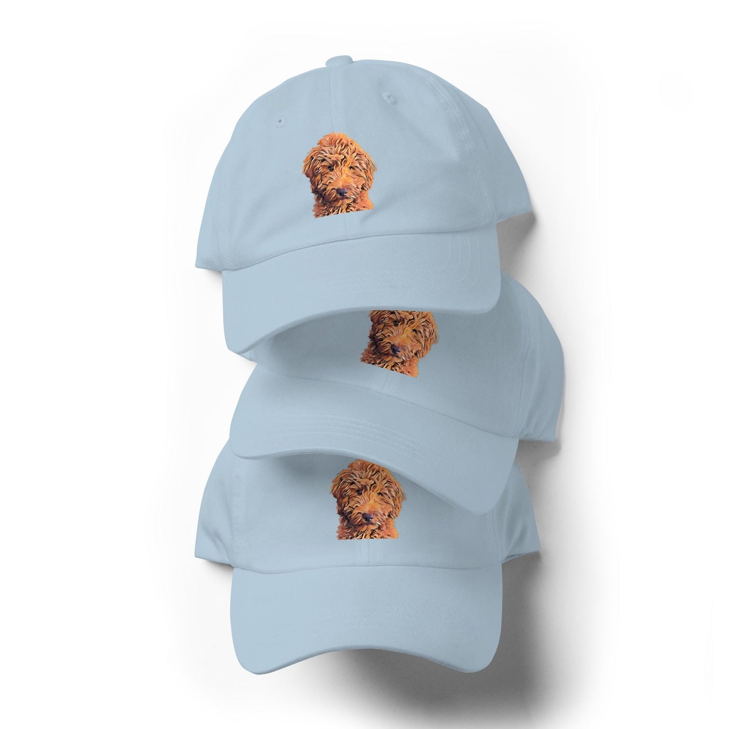 Red Goldendoodle Hat Unisex, DTF Printing, doodle mama gift, mini poodle hat, red Labradoodle dad hat, red poodle hat, apricot doodle hat