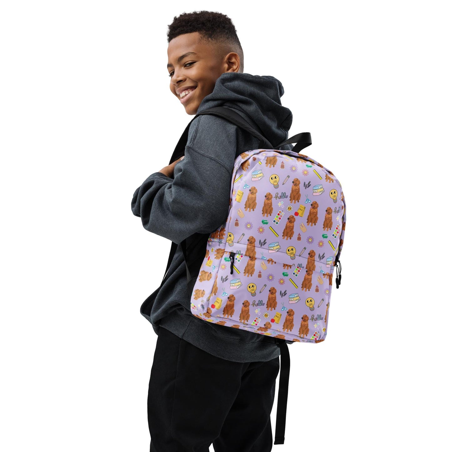 Back To School Golden Retriever Backpack | Daughter School Supplies