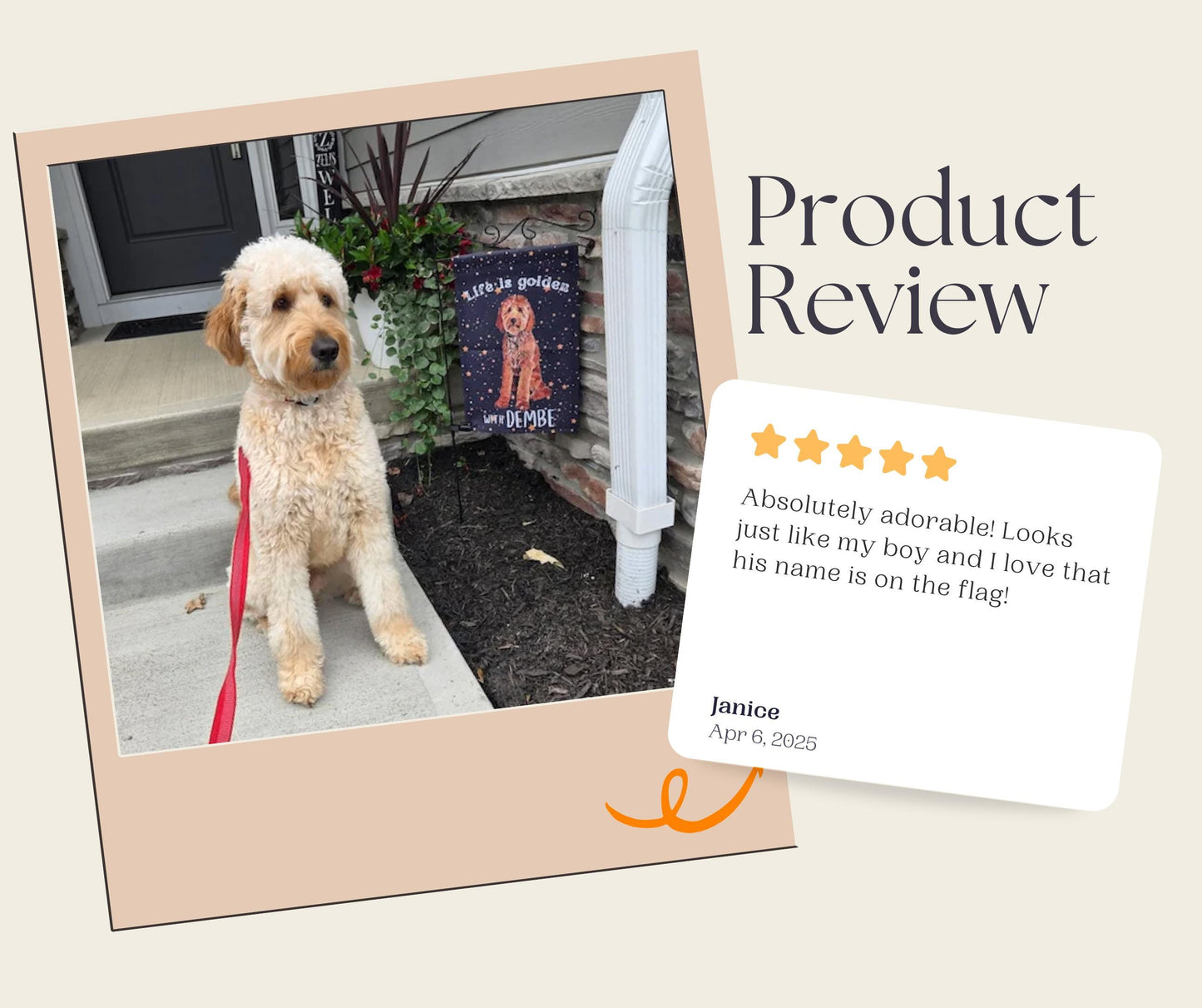 Personalized Golden Retriever Garden Flag | House Is Guarded By Dog Yard Flag