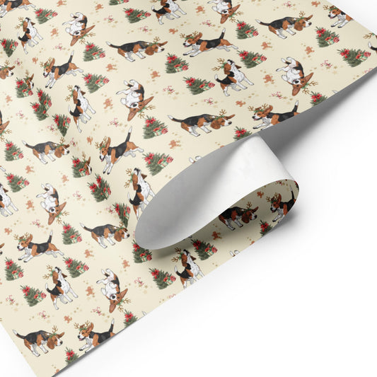 Christmas Beagle Wrapping Paper