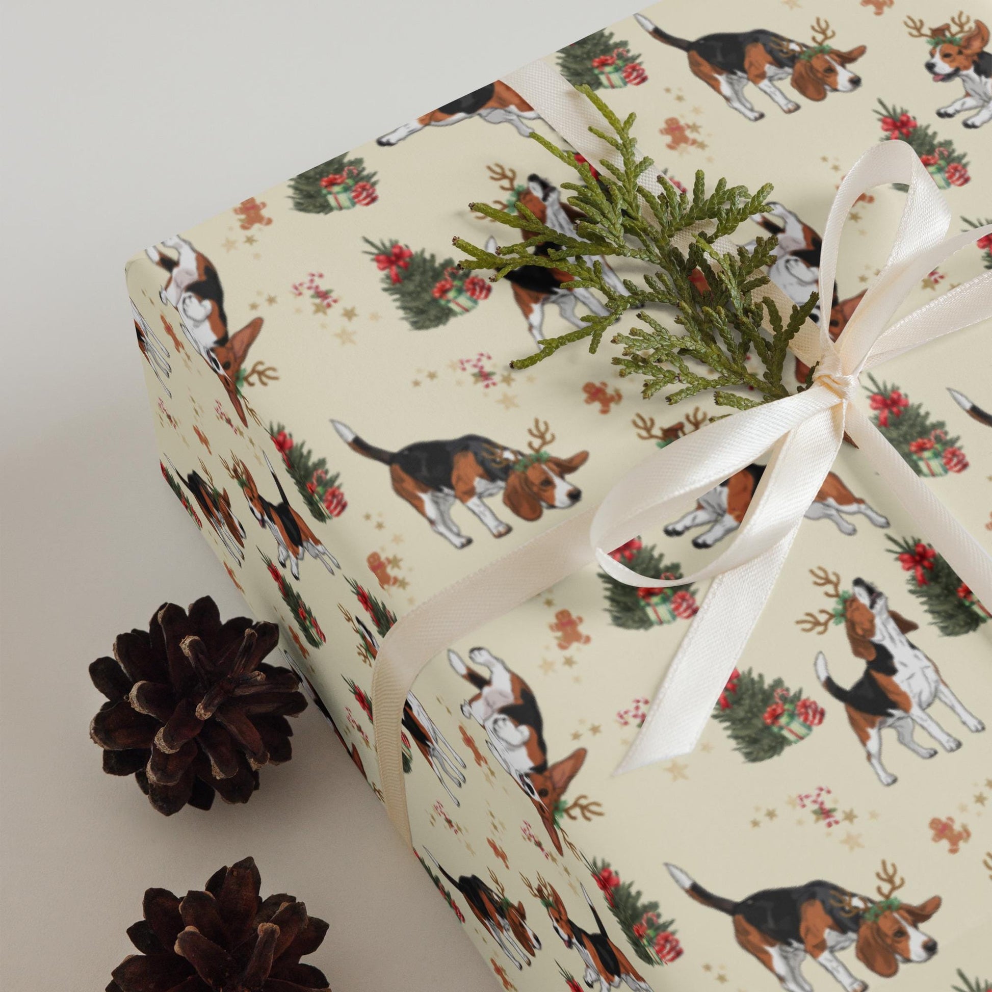Christmas Beagle Wrapping Paper