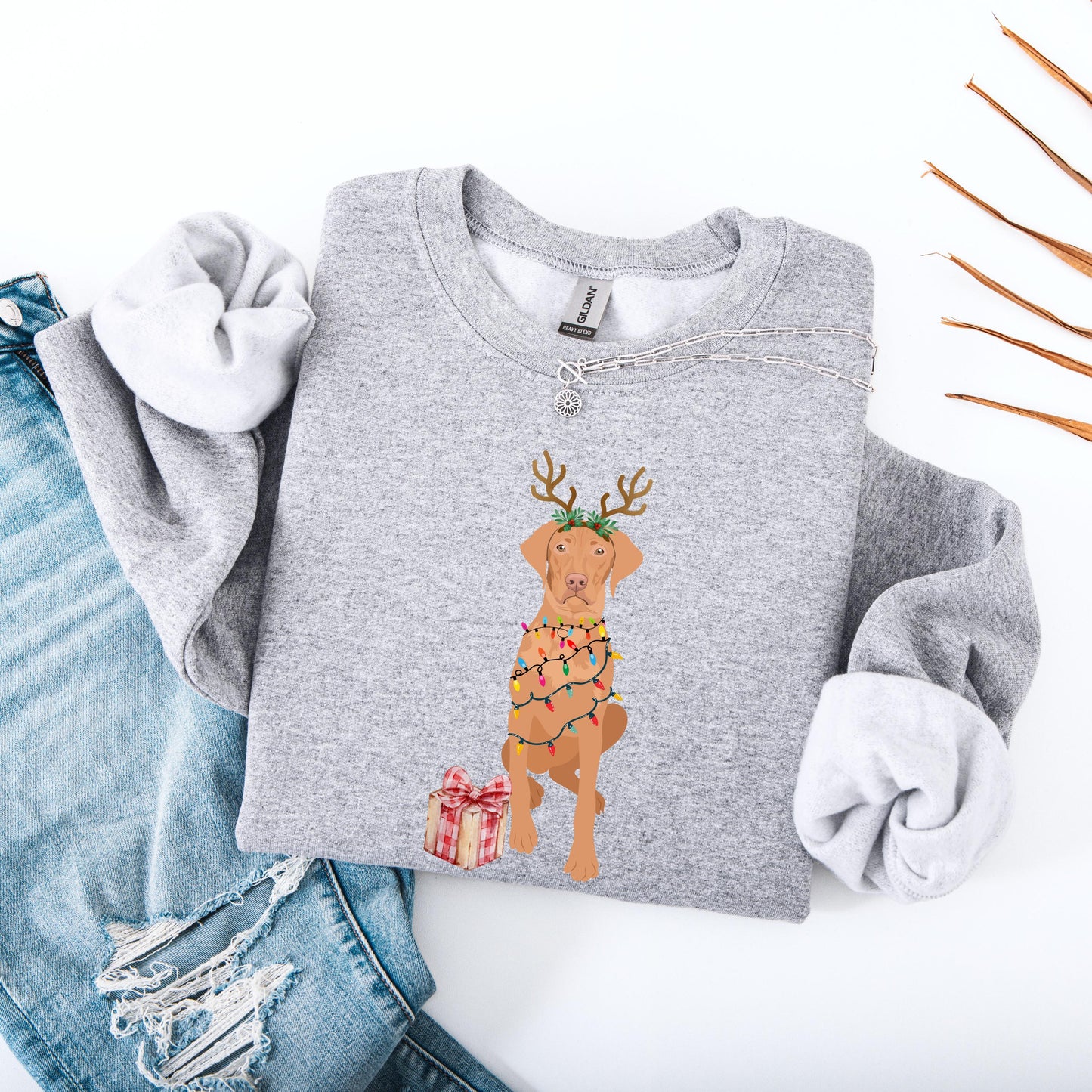 Christmas Hungarian Pointer Sweatshirt