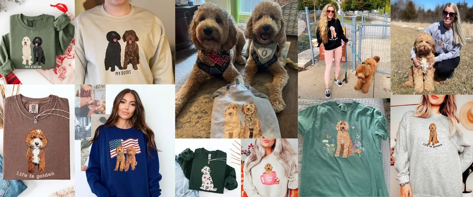 Goldendoodle sweatshirts and t-shirts for dog moms