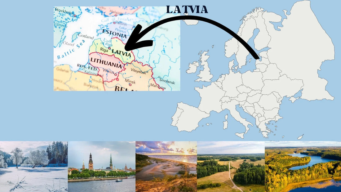 Latvia country with forests, beautiful Baltic sea and four seasons