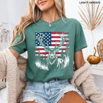 American Flag Deer Summer Shirt | Unisex Fit ywd4kc-br.myshopify.com
