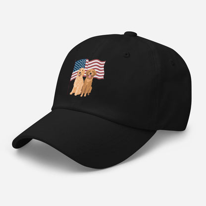 American Golden Retriever Dad Hat | Personalized Dog Mom Hat ywd4kc-br.myshopify.com