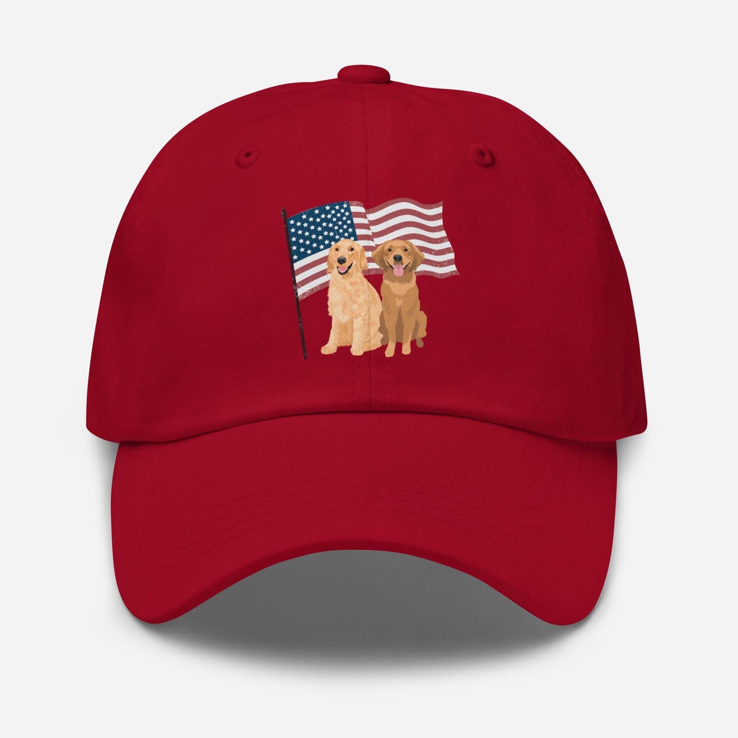 American Golden Retriever Dad Hat | Personalized Dog Mom Hat ywd4kc-br.myshopify.com