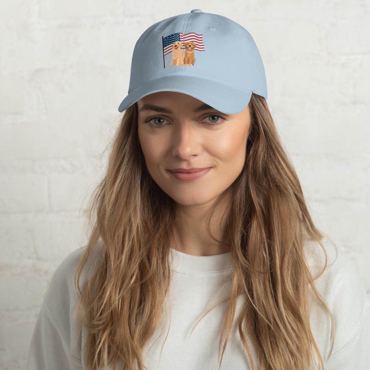 American Golden Retriever Dad Hat | Personalized Dog Mom Hat ywd4kc-br.myshopify.com